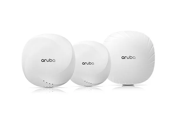 Product photo of Aruba wireless access points for business Wi-Fi.