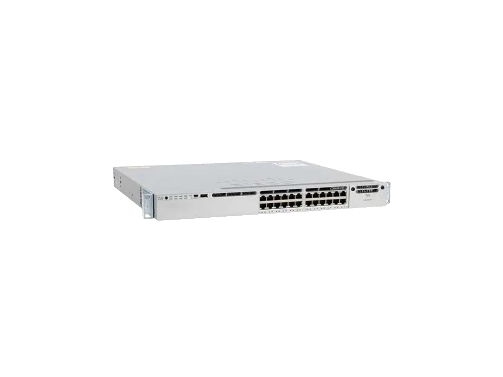 Product photo of the Cisco Nexus N9K-C93180YC-FX3, a 48-port 25G data centre leaf switch with 100G uplinks.