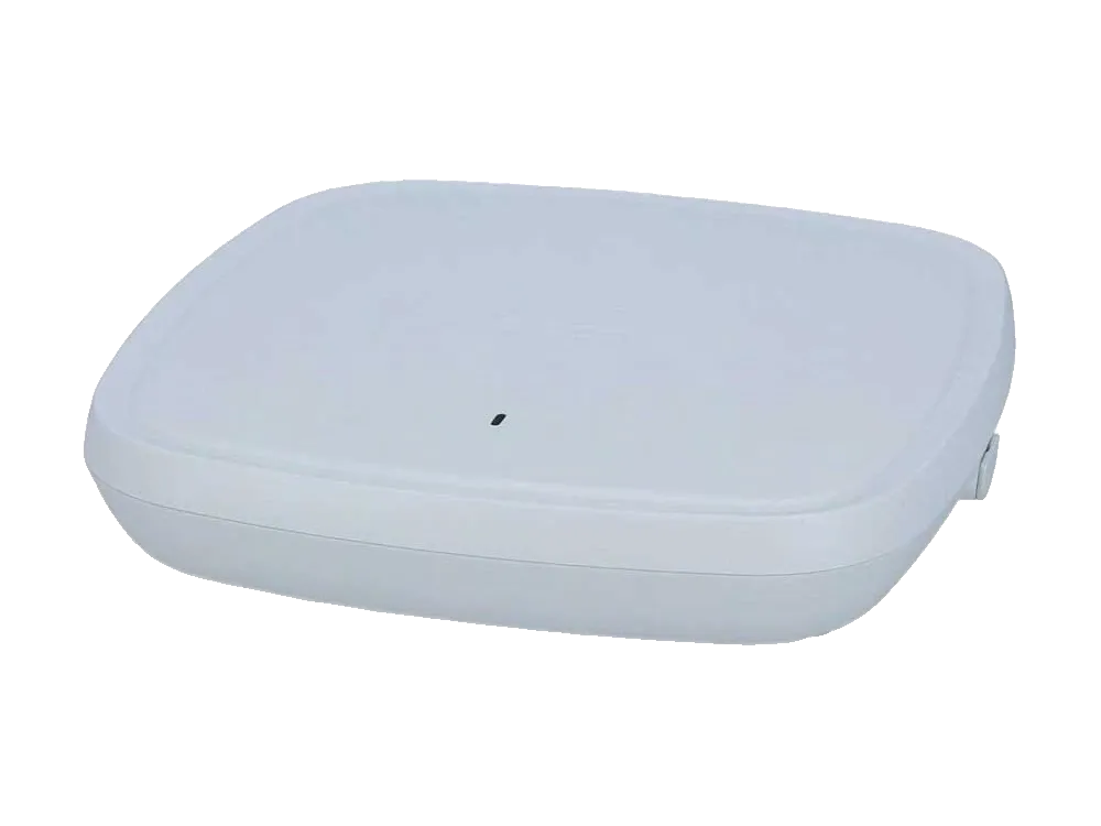 Product photo of the Cisco Wireless CW9177I, a hardened outdoor Wi-Fi 7 access point with omnidirectional antennas.