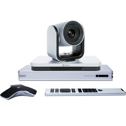 Professional video conferencing system with camera, control unit, and remote, designed for high-quality enterprise communication and virtual meetings